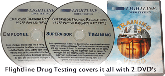 Flightline drug testing training materials and DVDs.