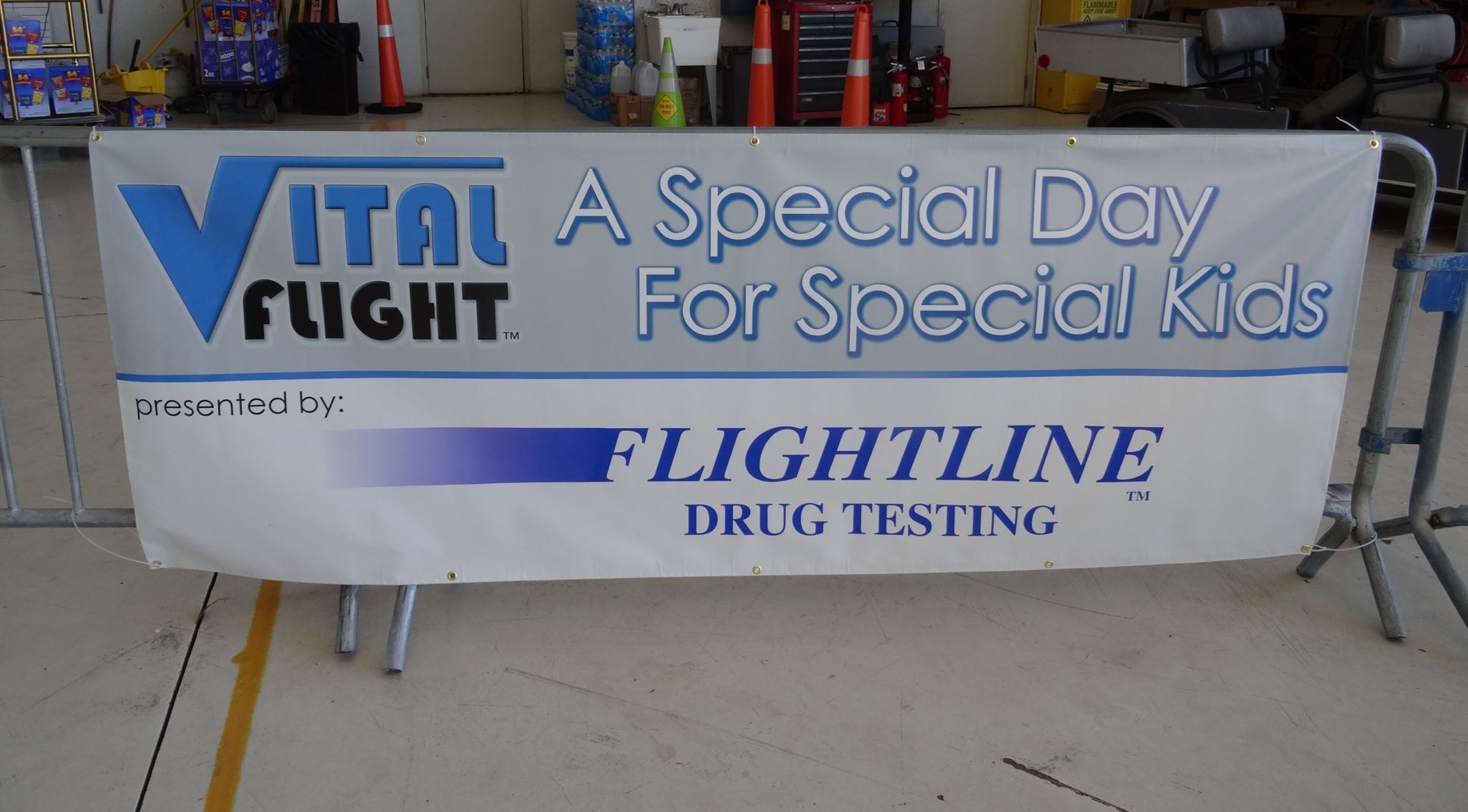 Banner promoting a special event for kids.